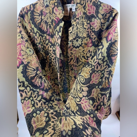 Coldwater Creek Brocade Floral Patterned Jacket - Picture 5 of 11